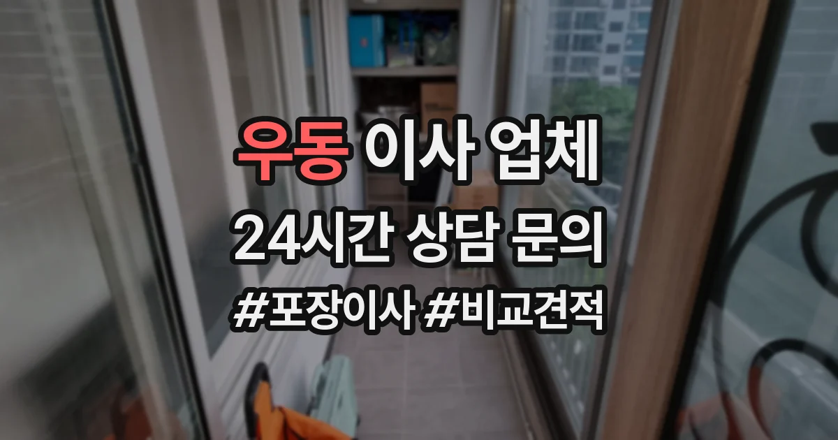 우동 이사 업체
