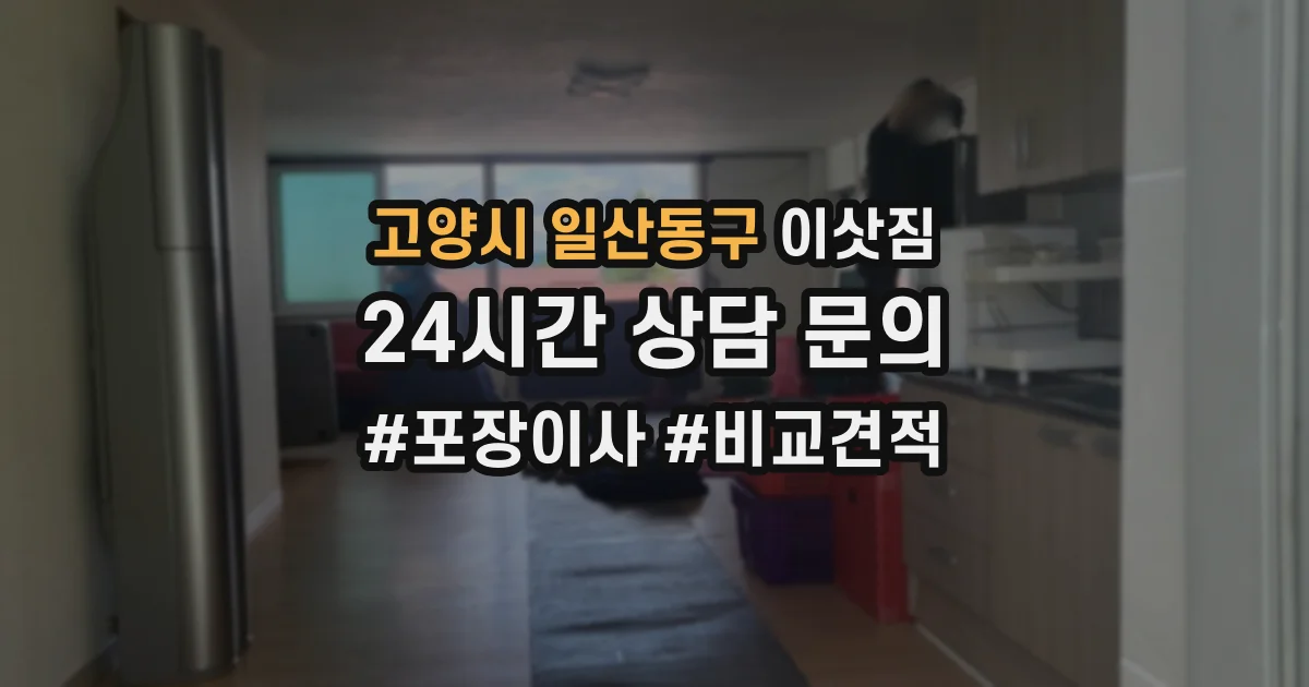 고양시 일산동구 이삿짐