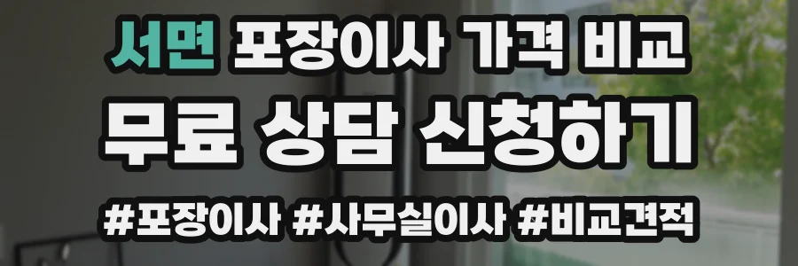 서면 포장이사 가격 비교