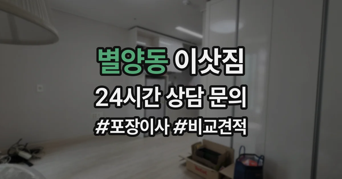 별양동 이삿짐