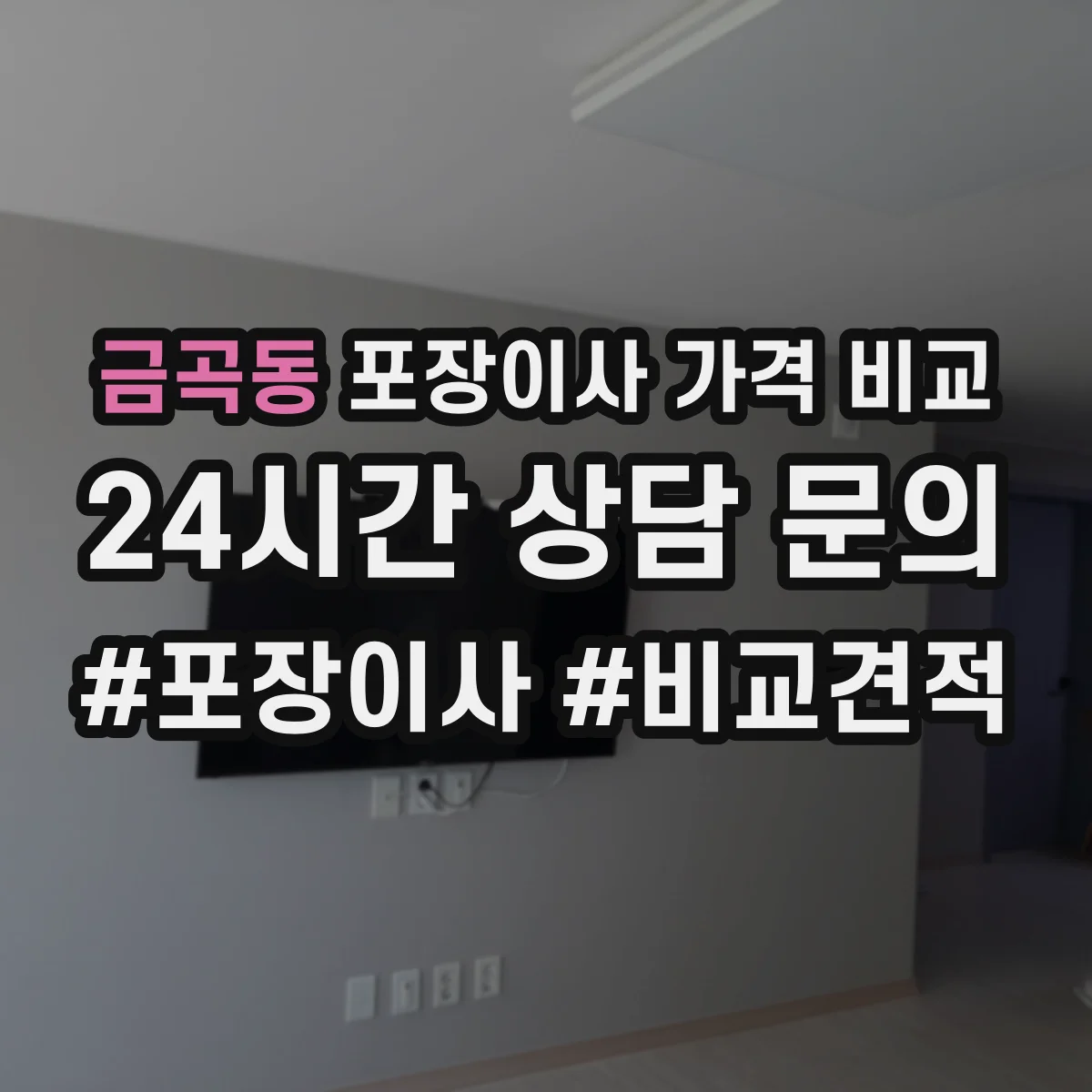 금곡동 포장이사 가격 비교