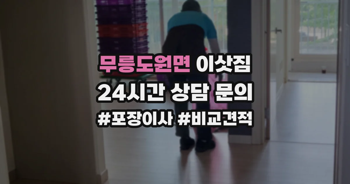 무릉도원면 이삿짐