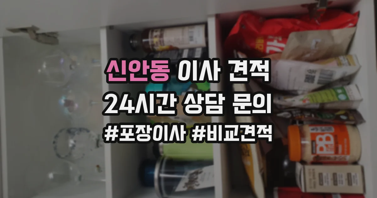 신안동 이사 견적