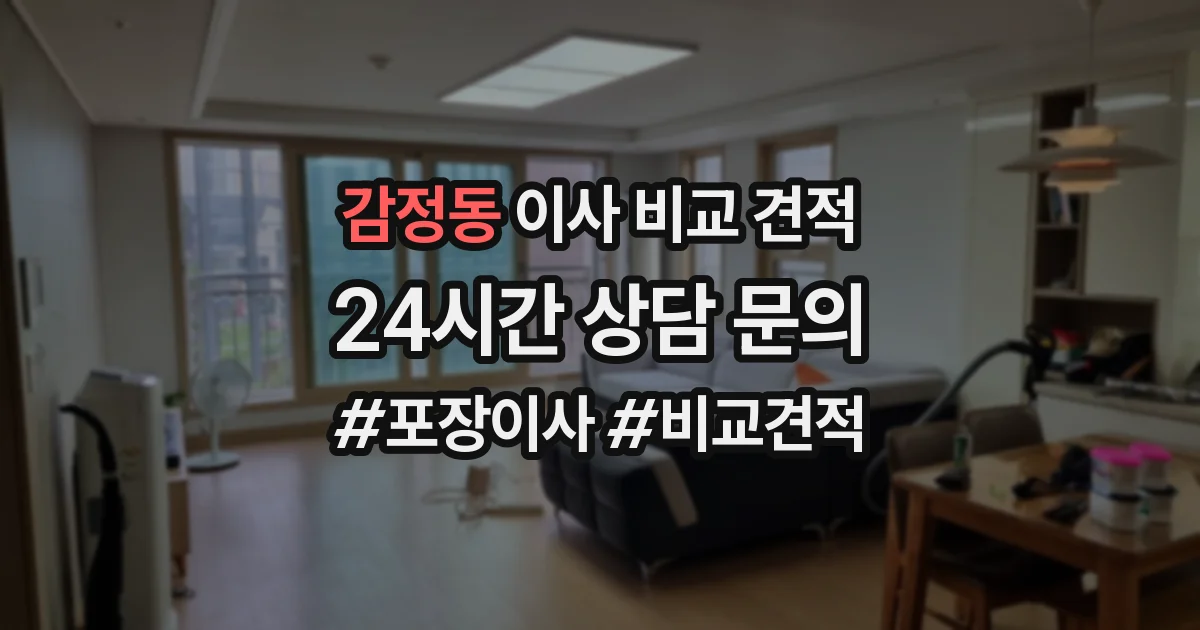 감정동 이사 비교 견적