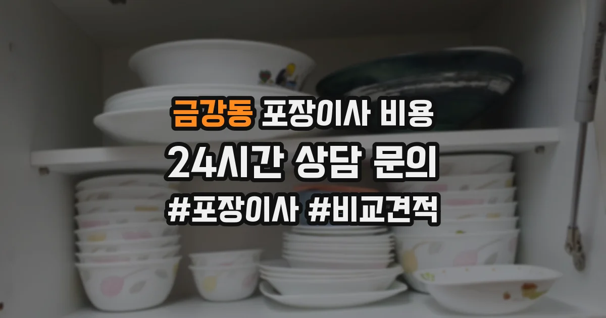 금강동 포장이사 비용