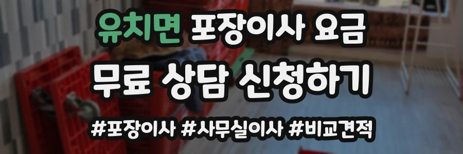 유치면 포장이사 요금