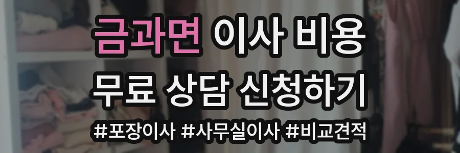 금과면 이사 비용