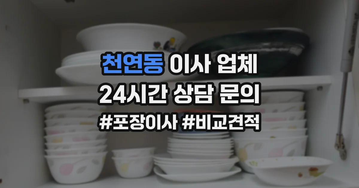천연동 이사 업체