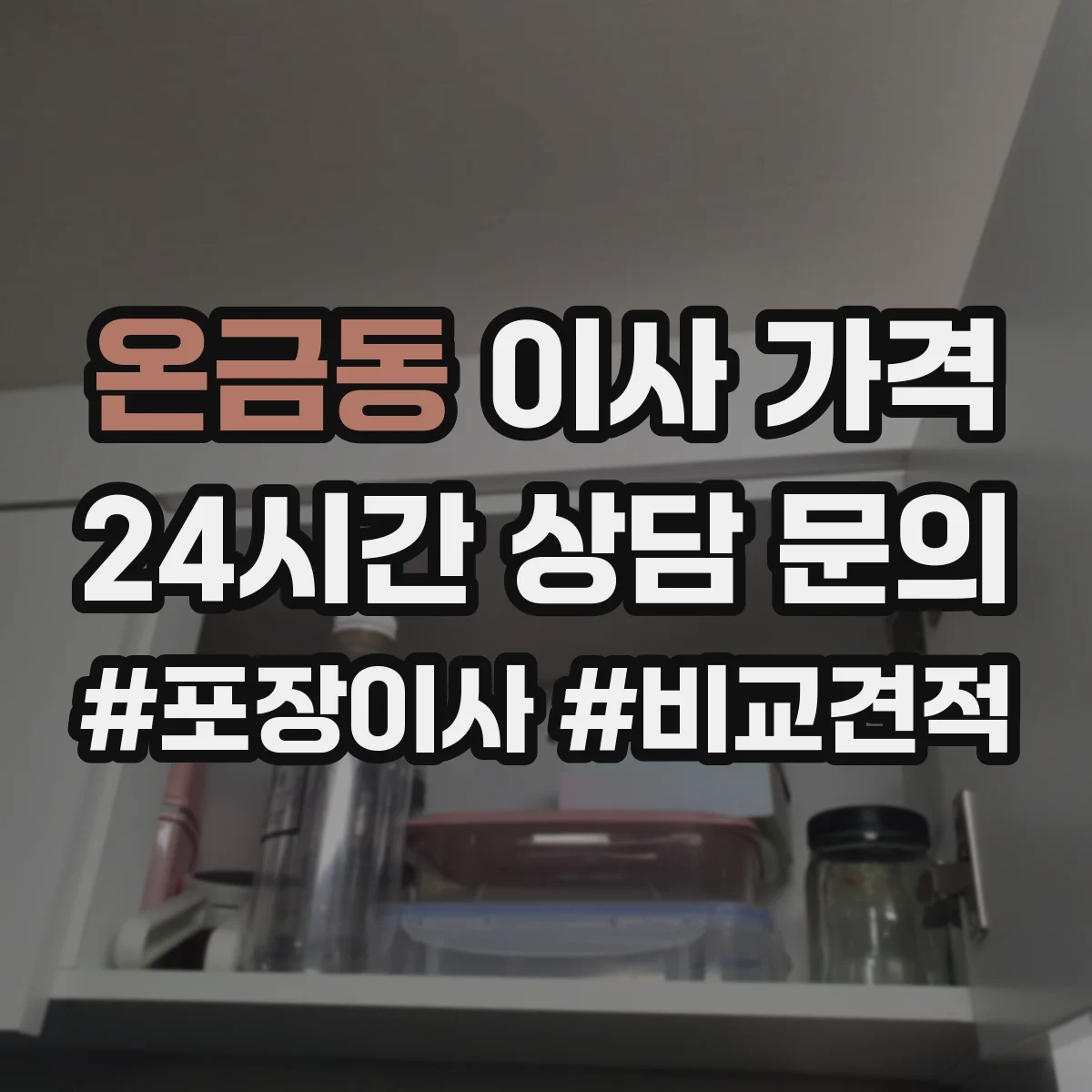 온금동 이사 가격