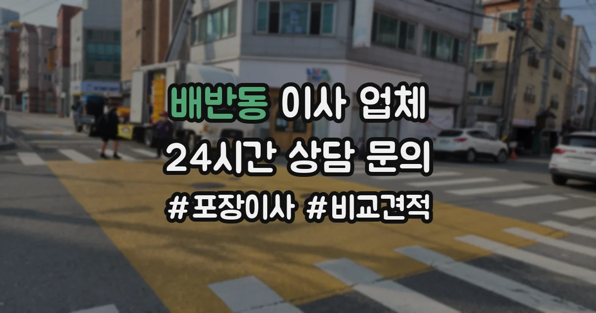 배반동 이사 업체