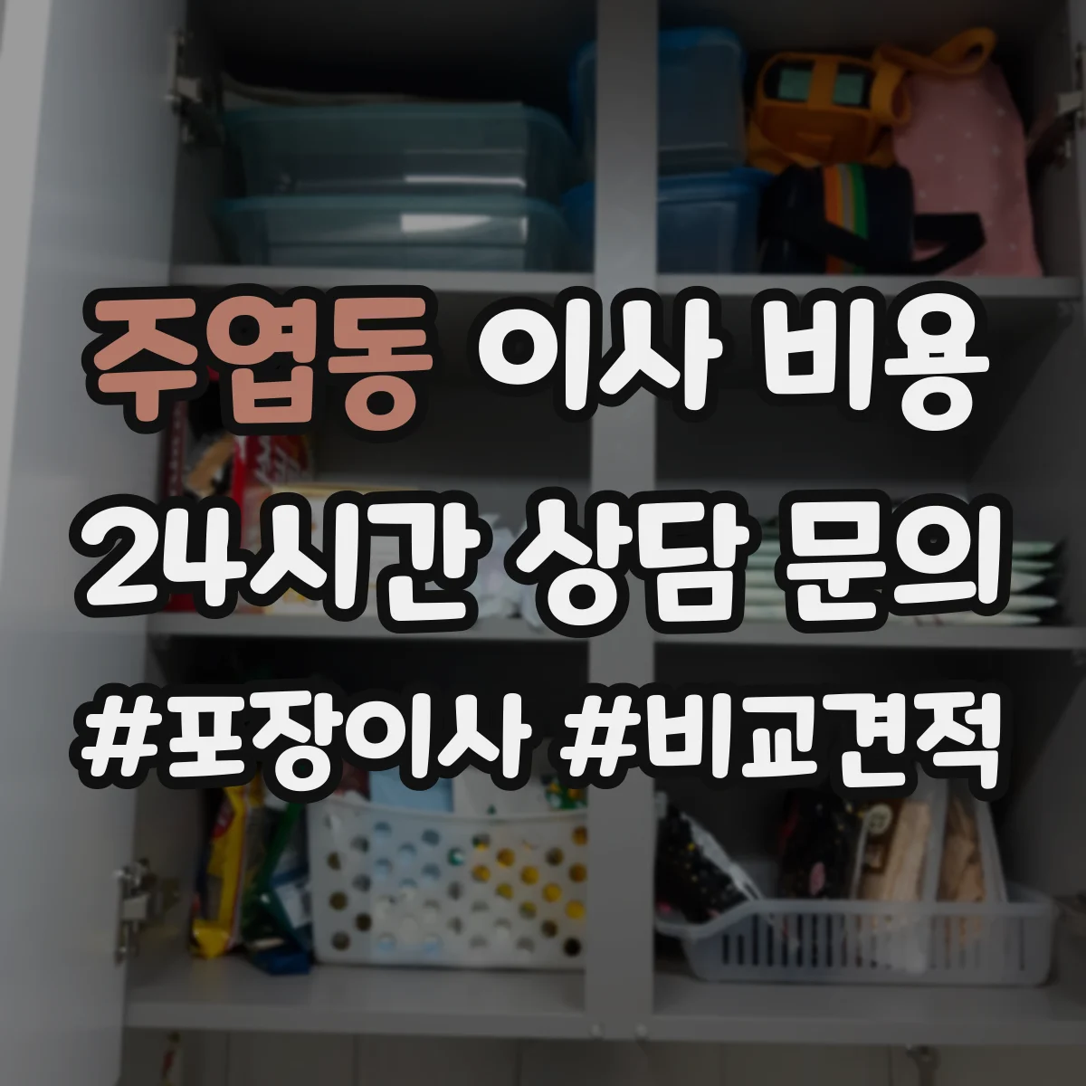 주엽동 이사 비용