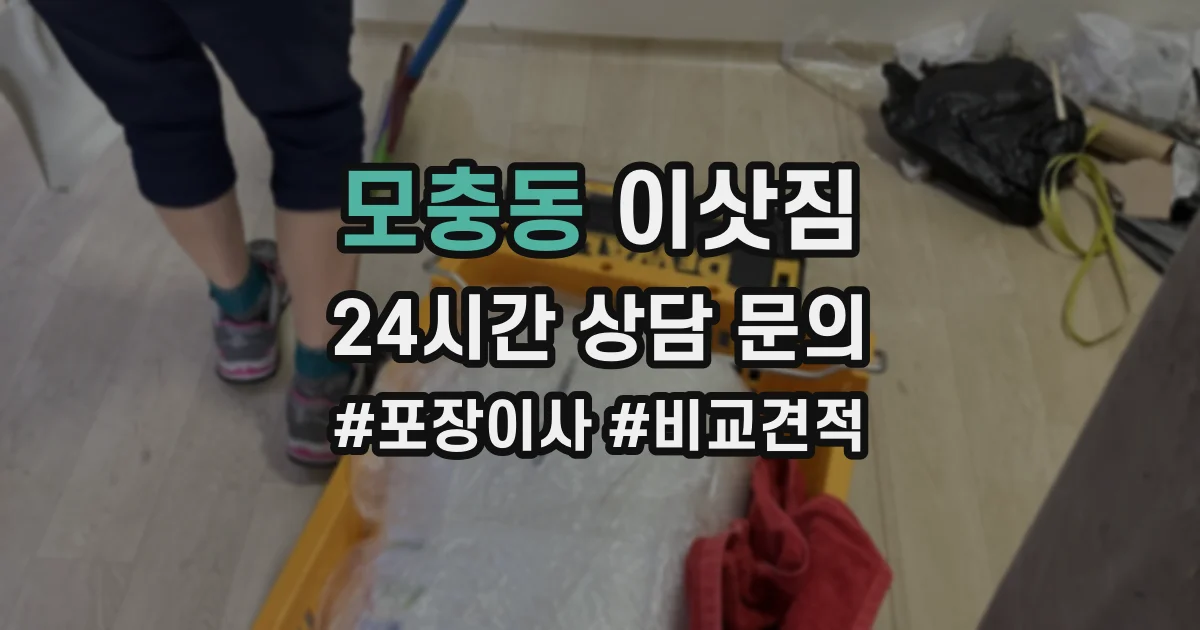 모충동 이삿짐