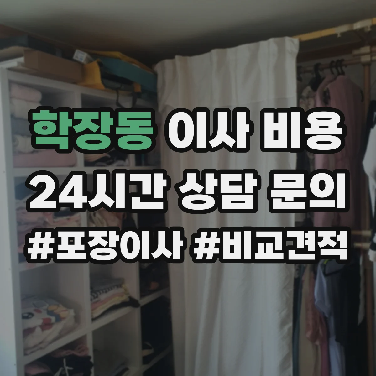 학장동 이사 비용