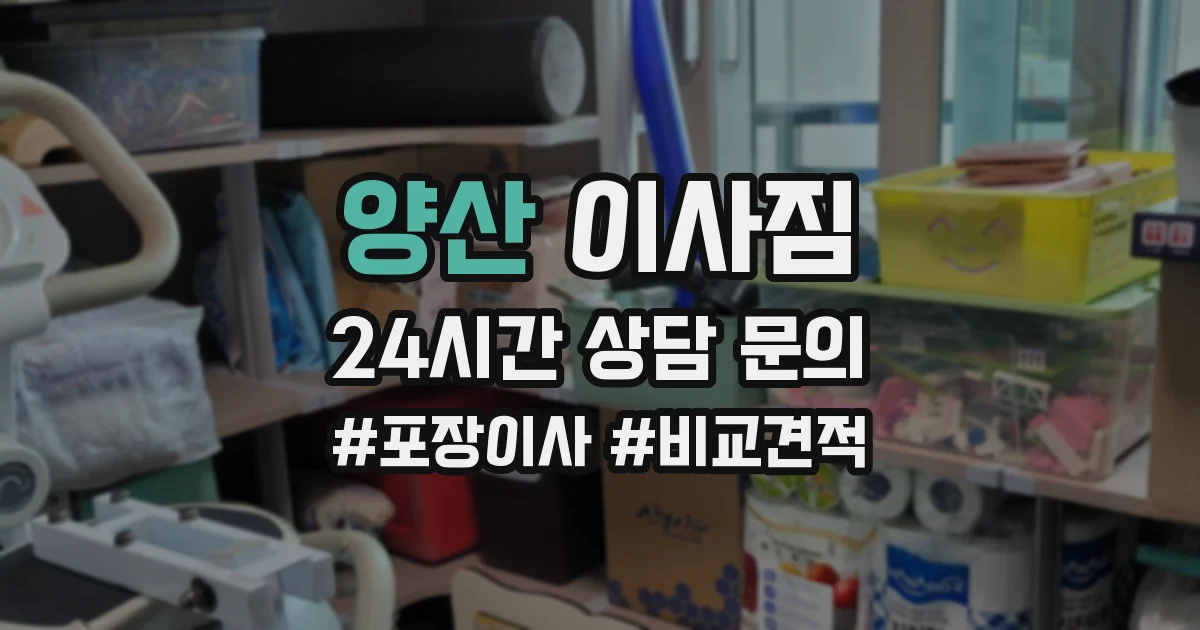 양산 이사짐