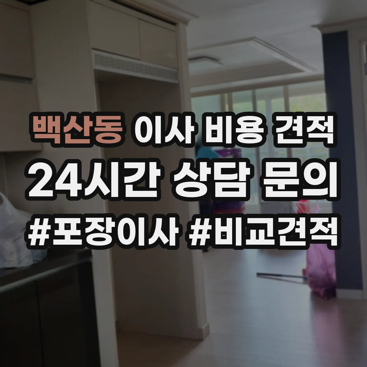 백산동 이사 비용 견적