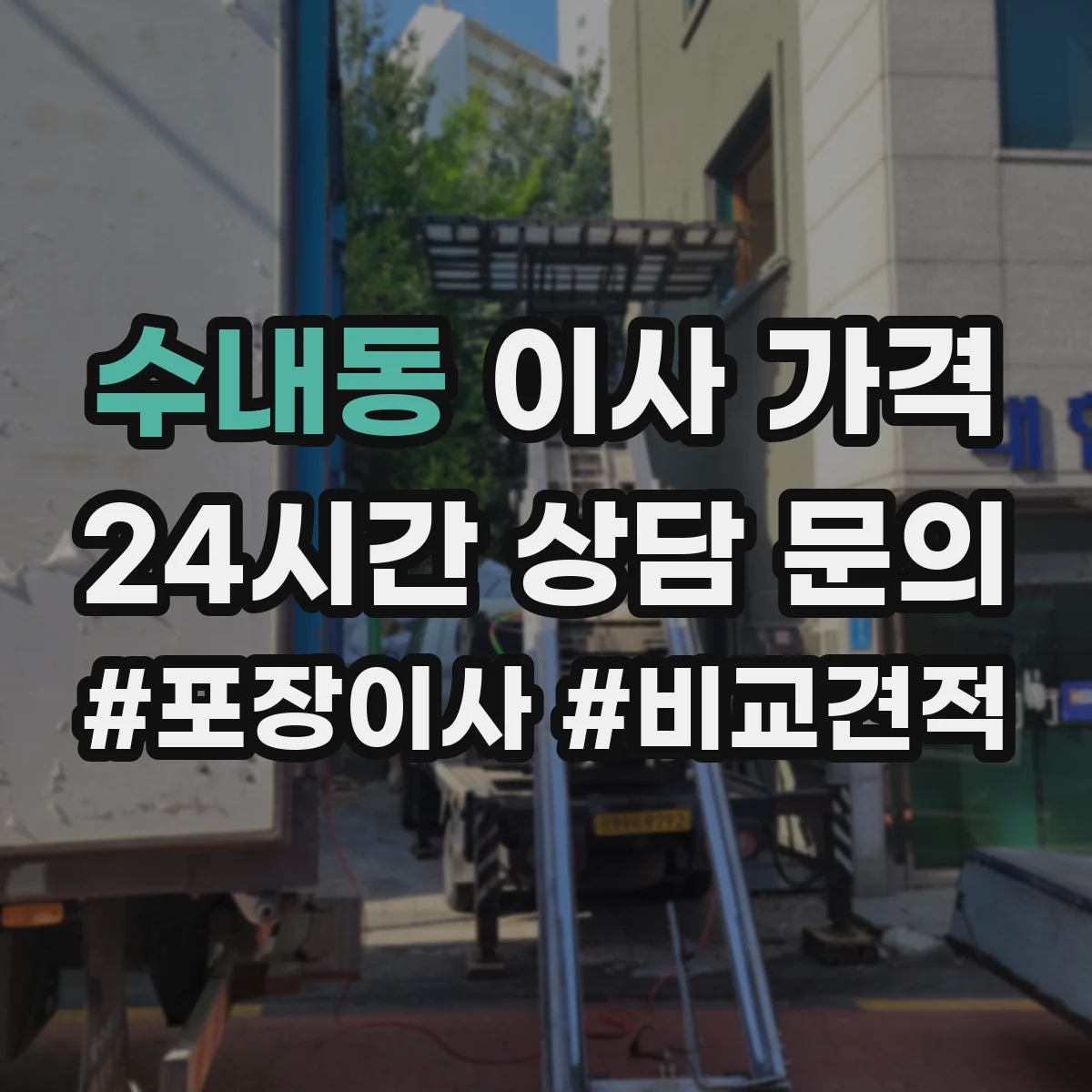수내동 이사 가격