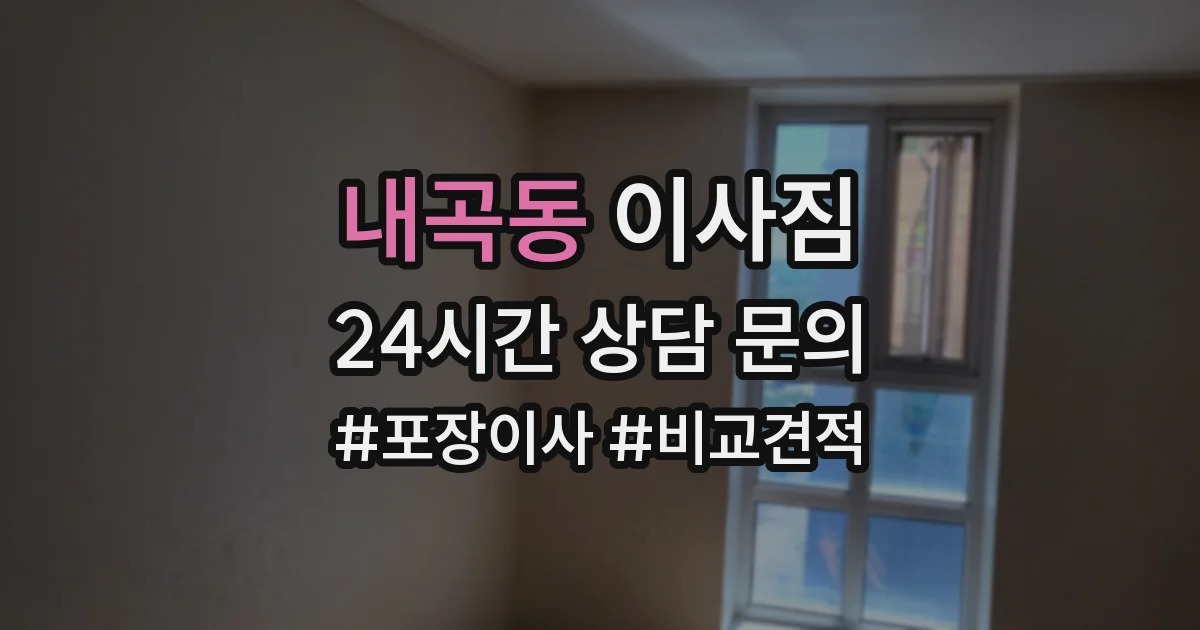 내곡동 이사짐