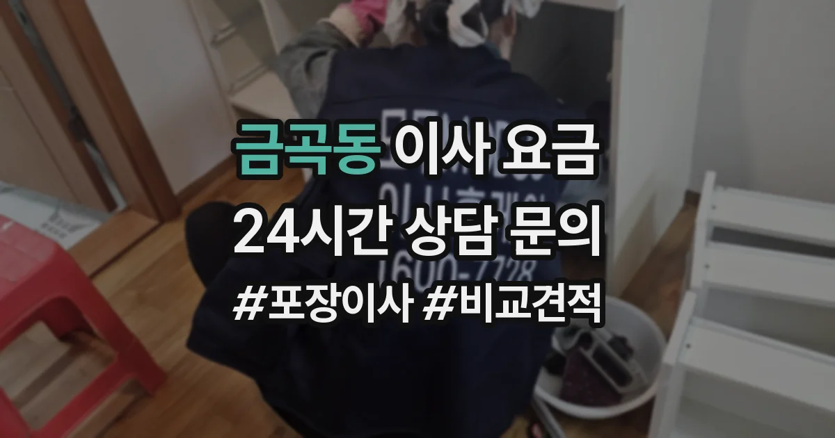 금곡동 이사 요금