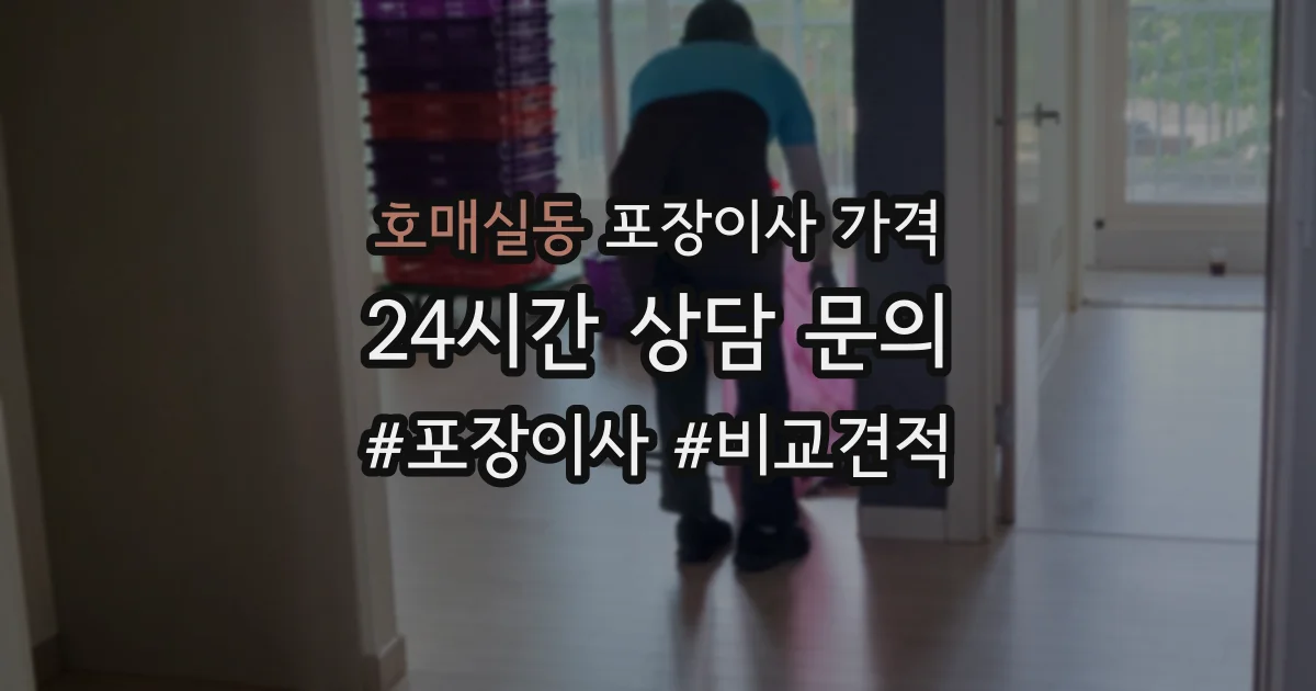 호매실동 포장이사 가격