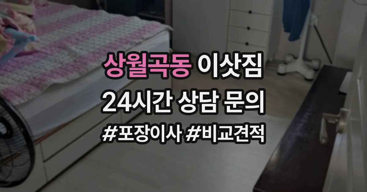 상월곡동 이삿짐