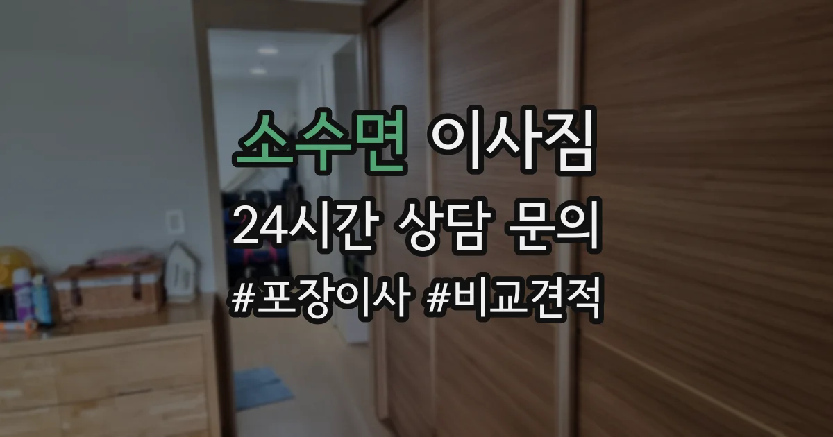 소수면 이사짐