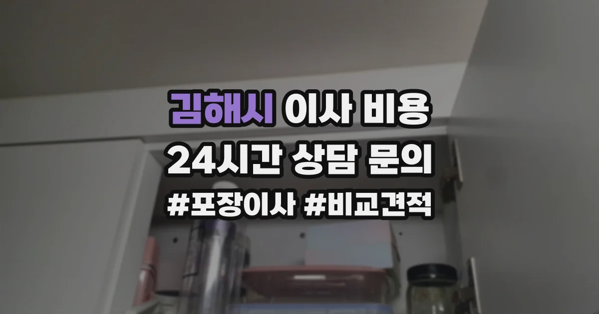 김해시 이사 비용