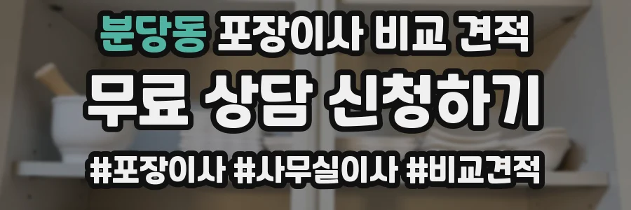 분당동 포장이사 비교 견적