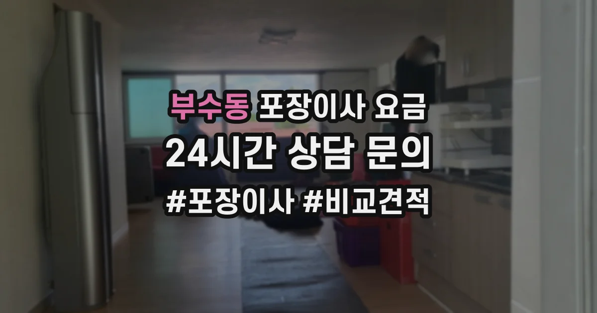 부수동 포장이사 요금