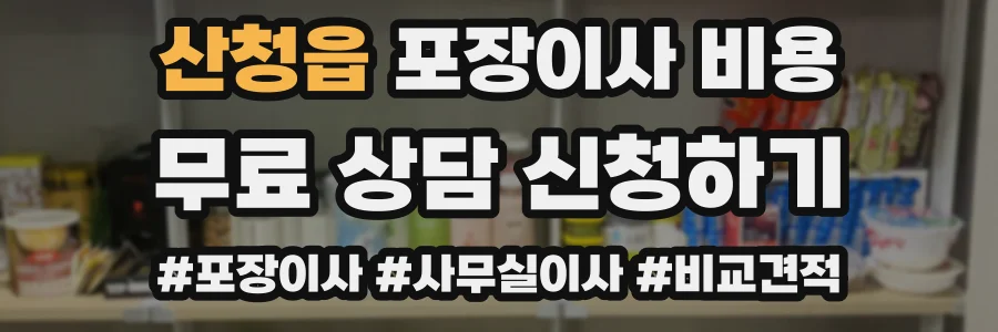 산청읍 포장이사 비용
