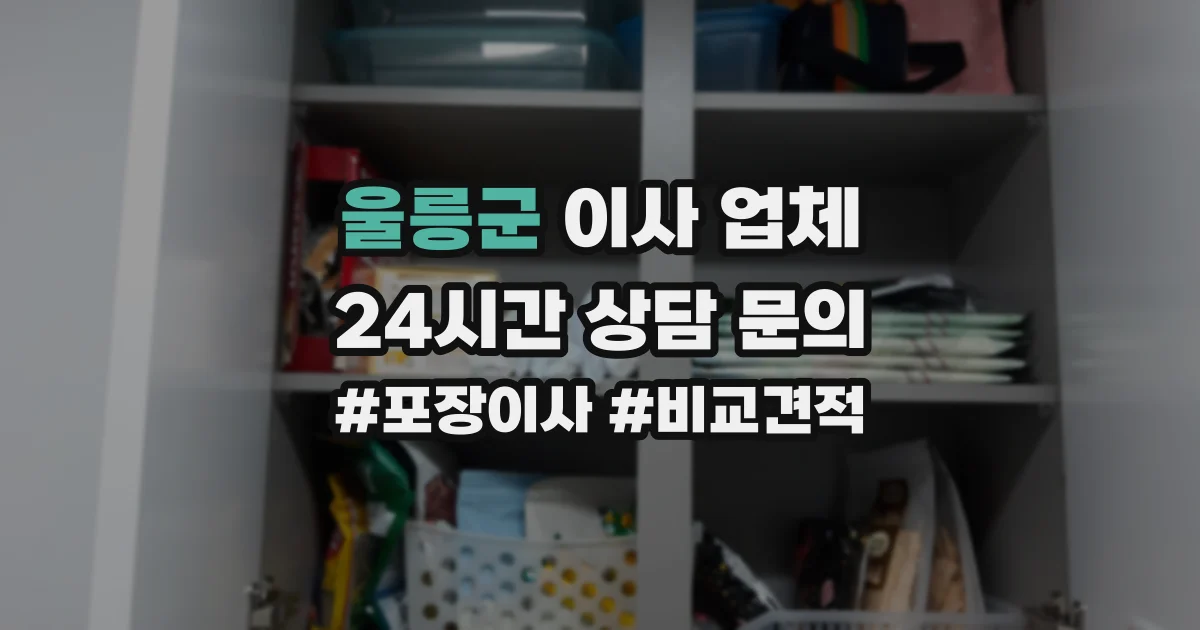 울릉군 이사 업체