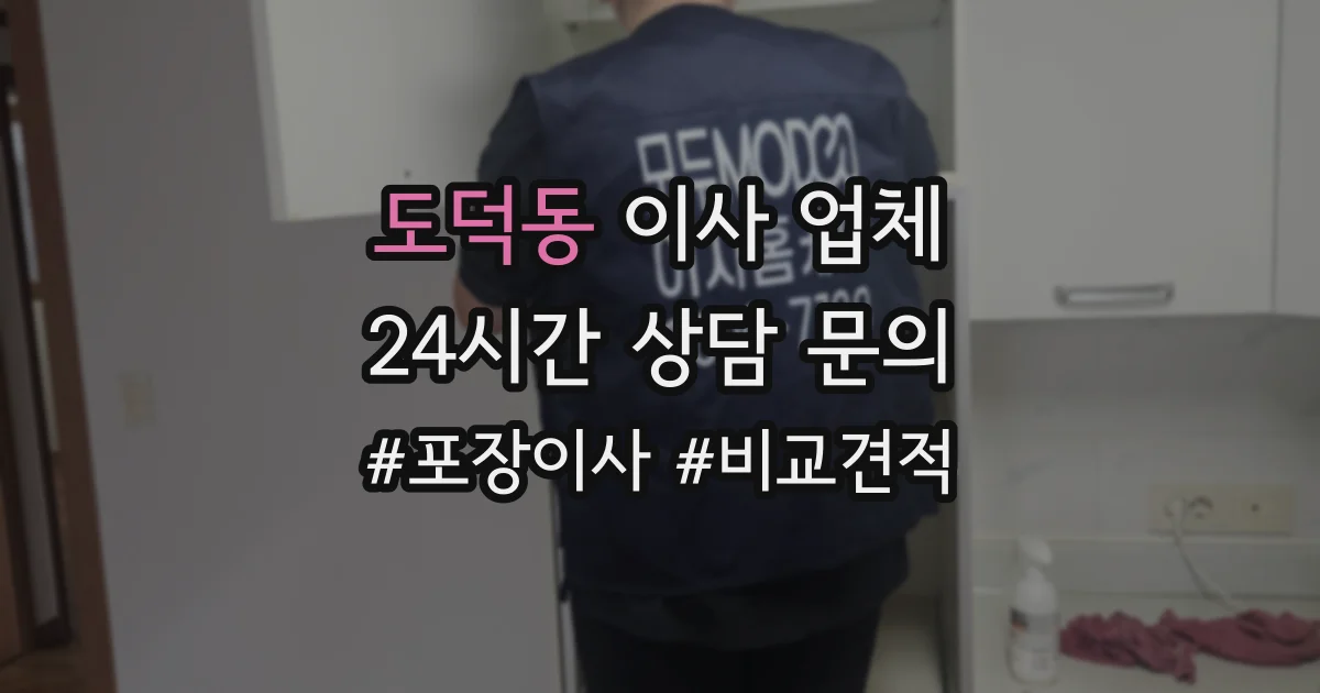 도덕동 이사 업체