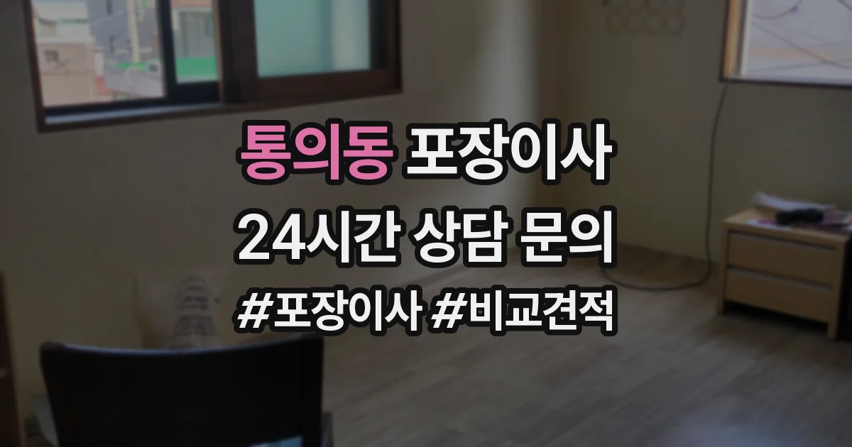 통의동 포장이사
