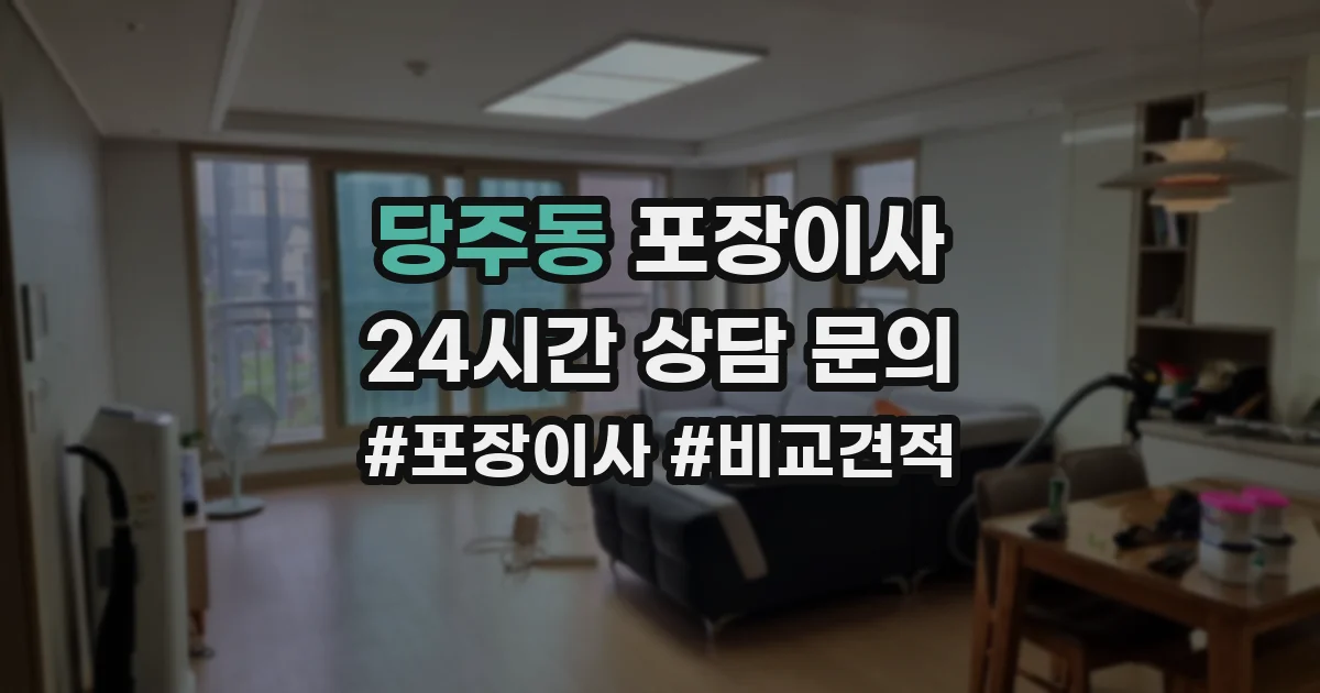 당주동 포장이사