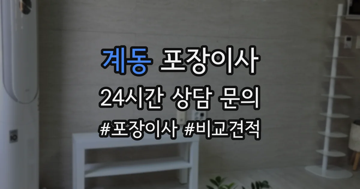 계동 포장이사