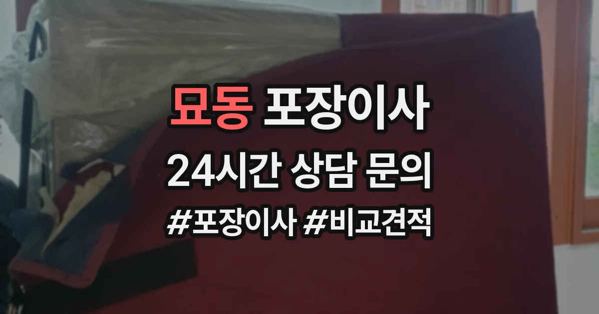묘동 포장이사