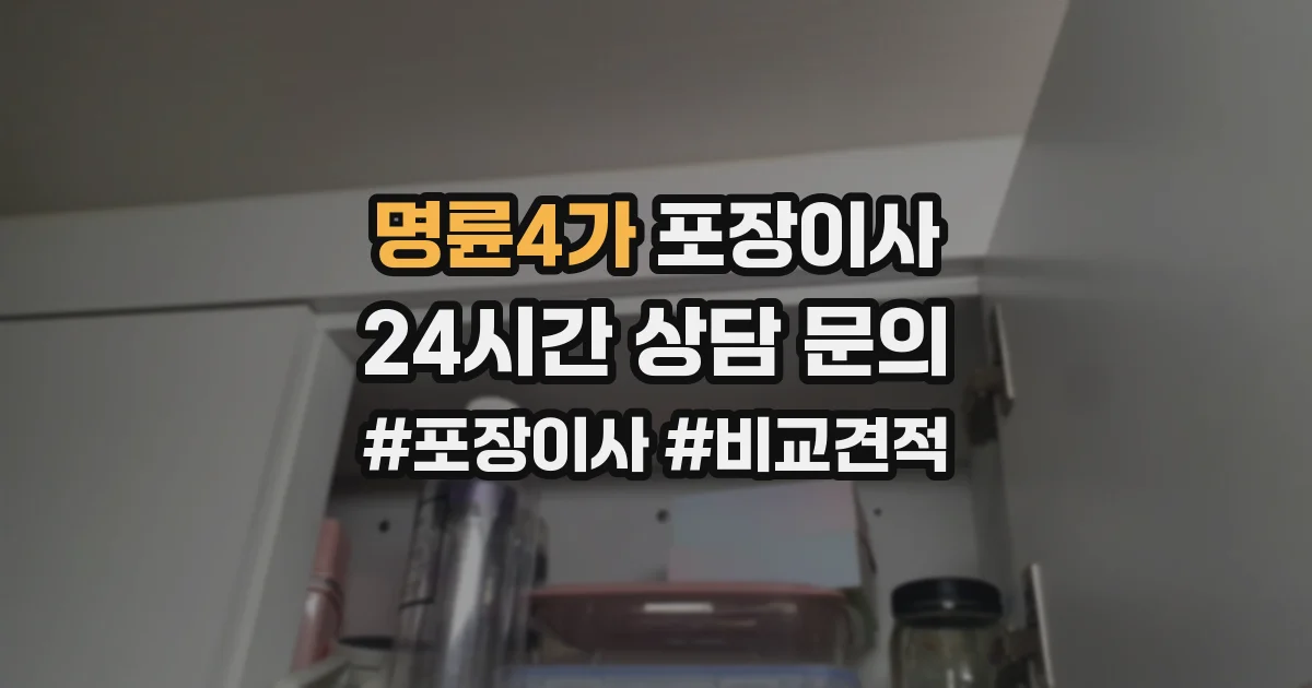 명륜4가 포장이사