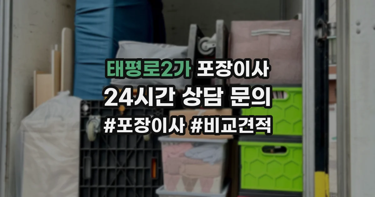 태평로2가 포장이사