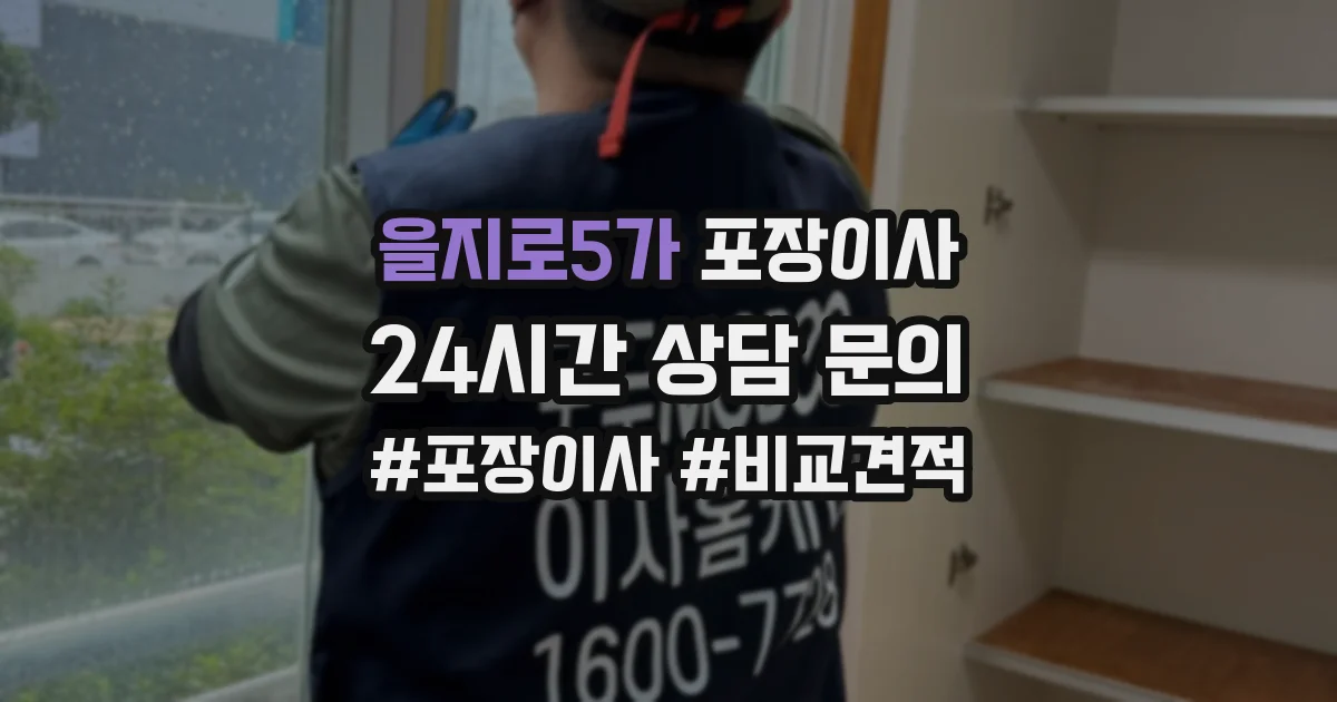 을지로5가 포장이사