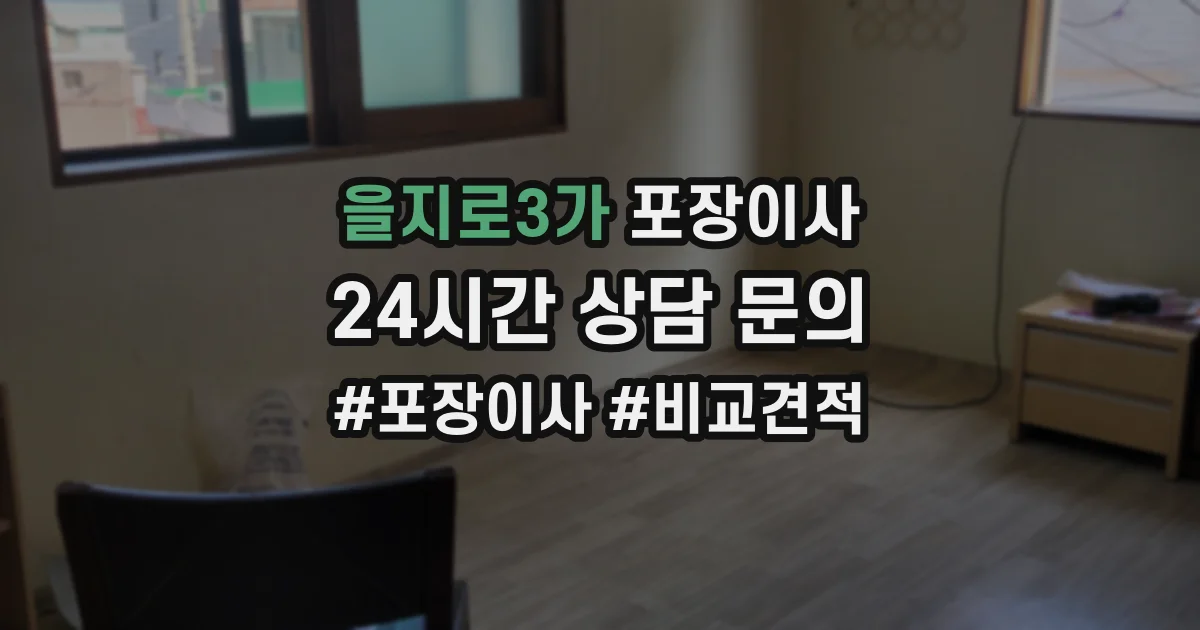 을지로3가 포장이사