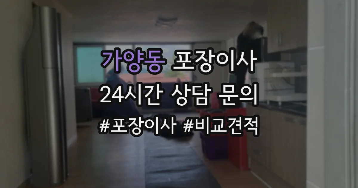 가양동 포장이사