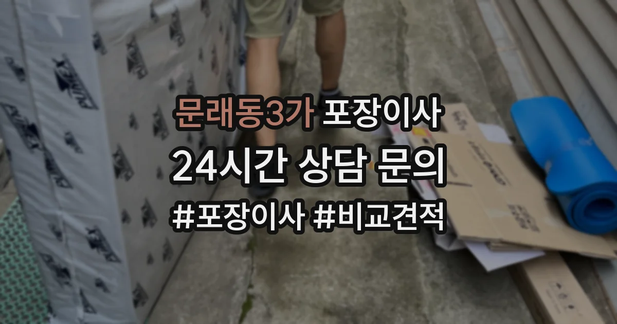 문래동3가 포장이사
