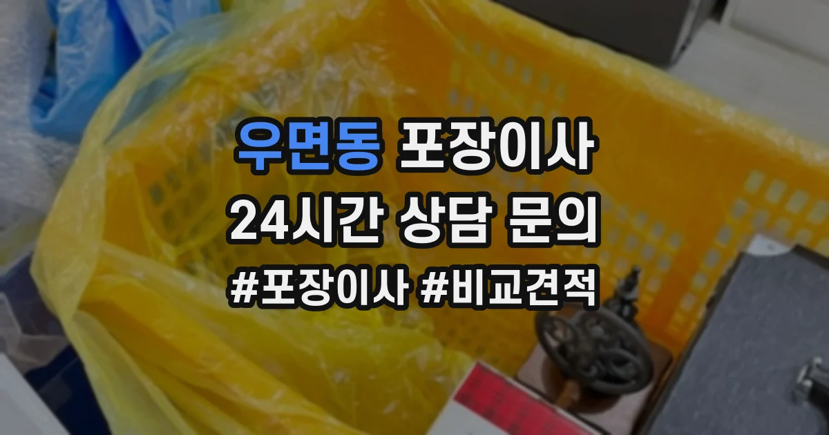 우면동 포장이사
