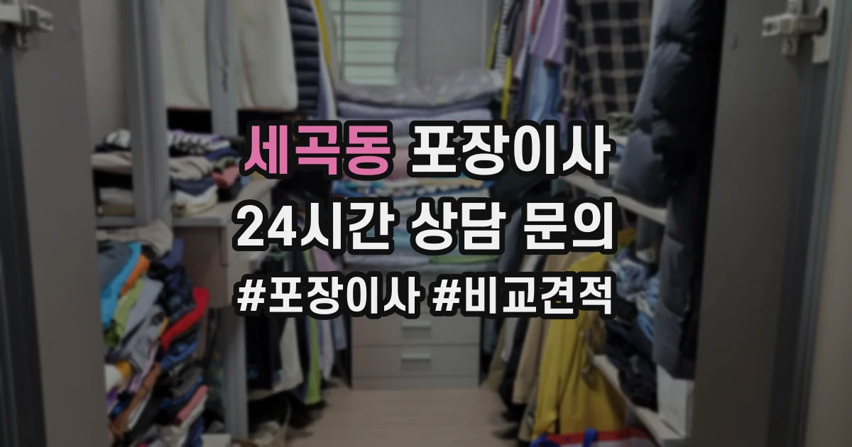 세곡동 포장이사