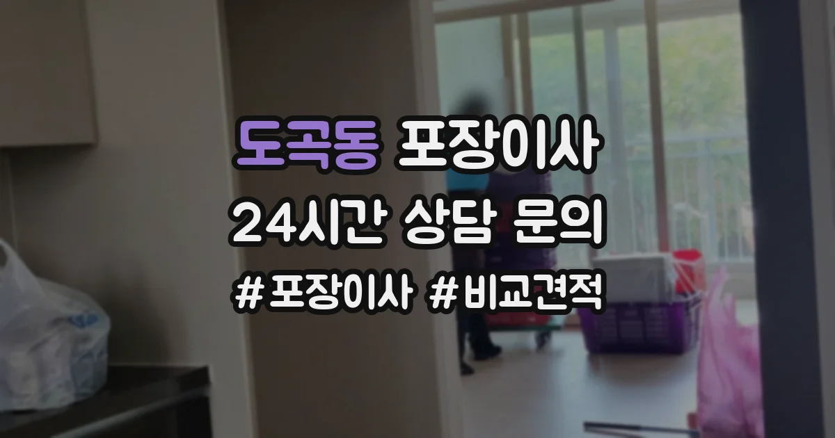 도곡동 포장이사