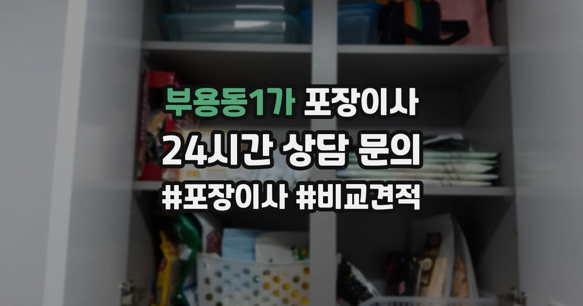 부용동1가 포장이사