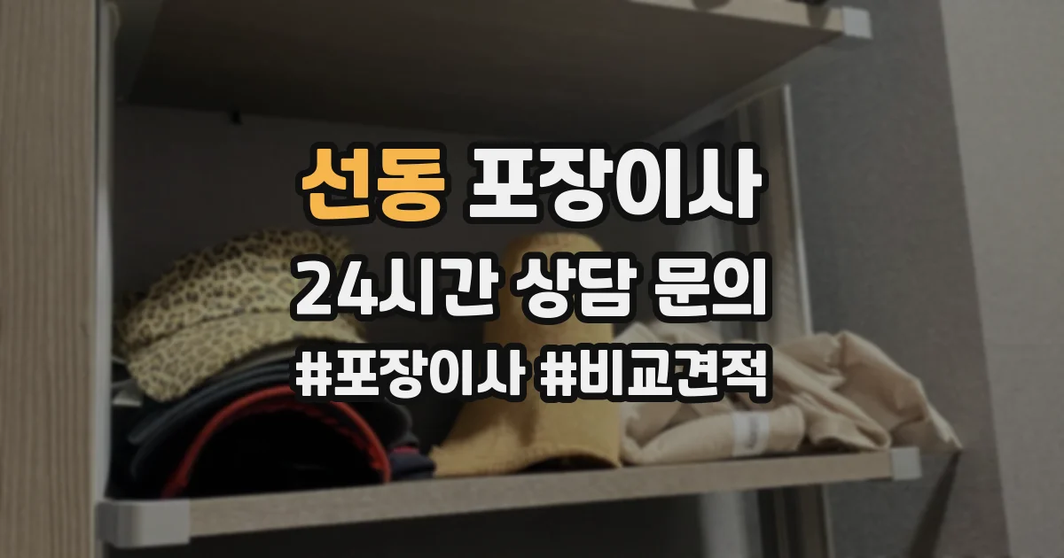 선동 포장이사
