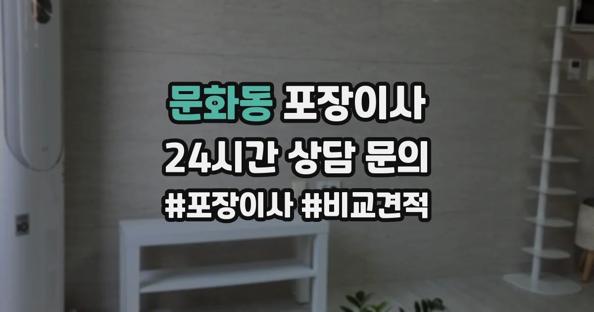 문화동 포장이사