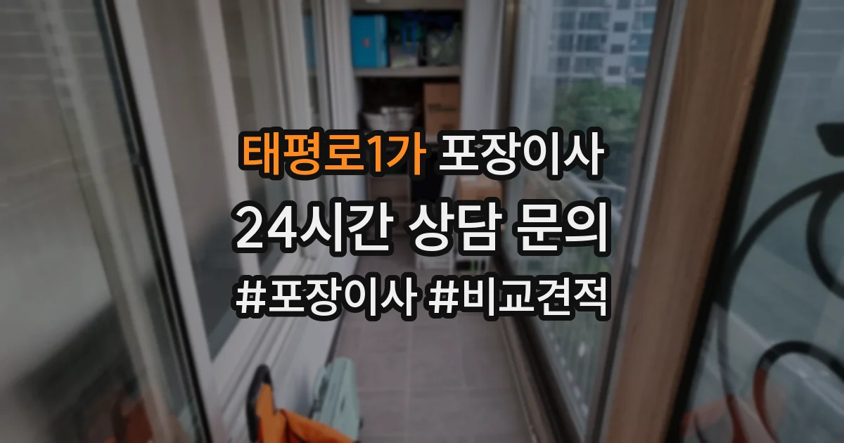 태평로1가 포장이사