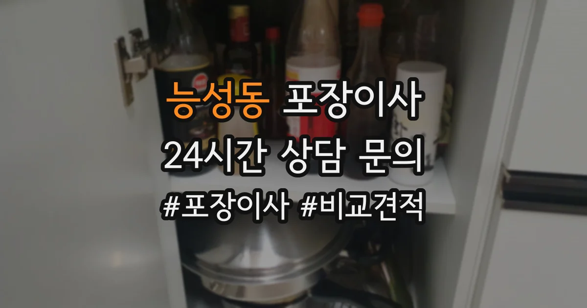 능성동 포장이사