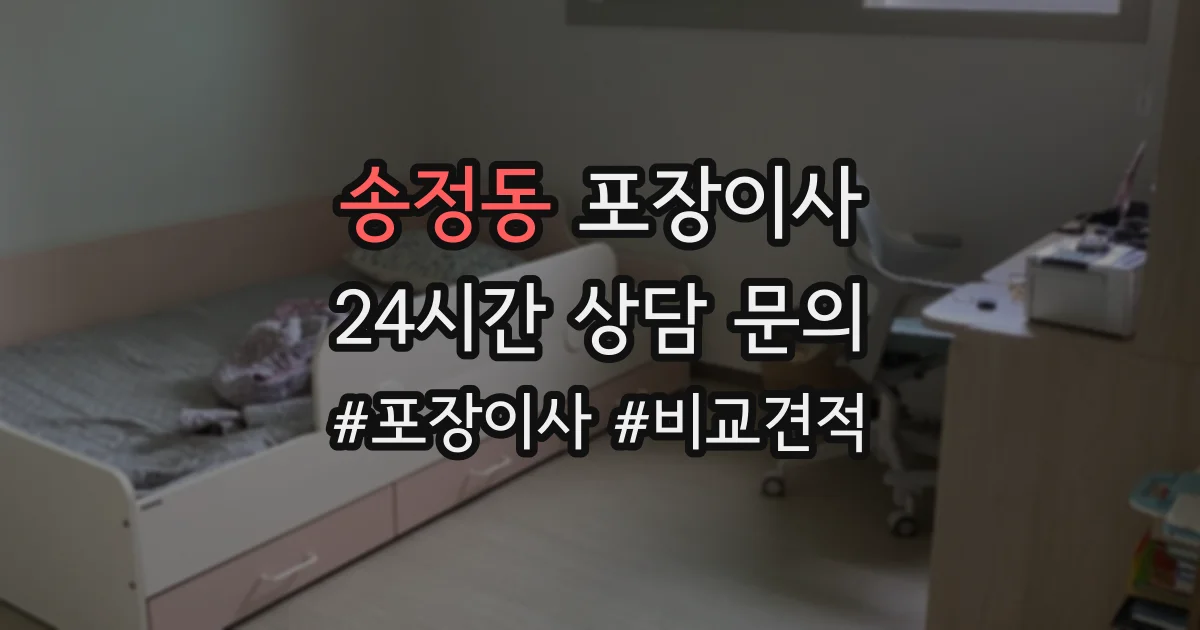 송정동 포장이사